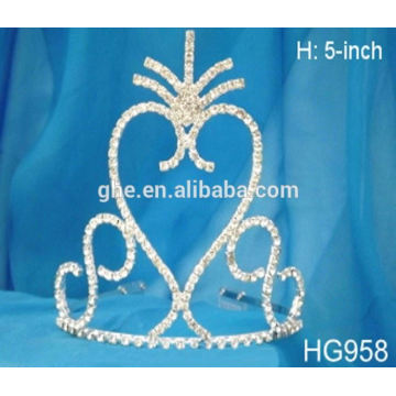 Tiara de coroa e sceptre cristal strass tiara princesa festa de aniversário extracto de tiara de coroa de espinhos